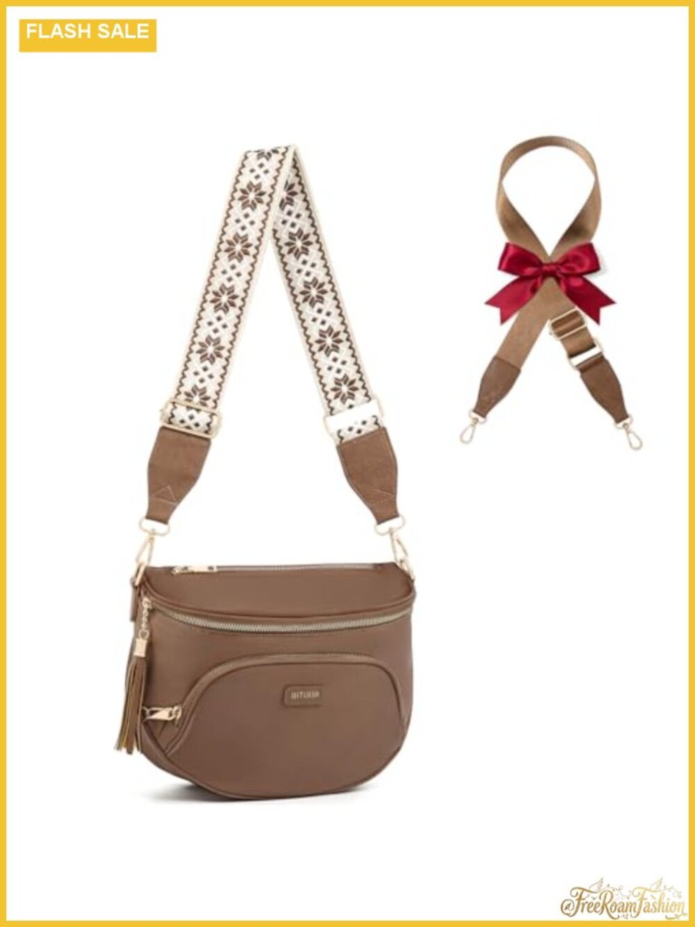 Nylon Anti-Theft Crossbody Bum Bag Shoulder Bag Adjustable Wide Straps